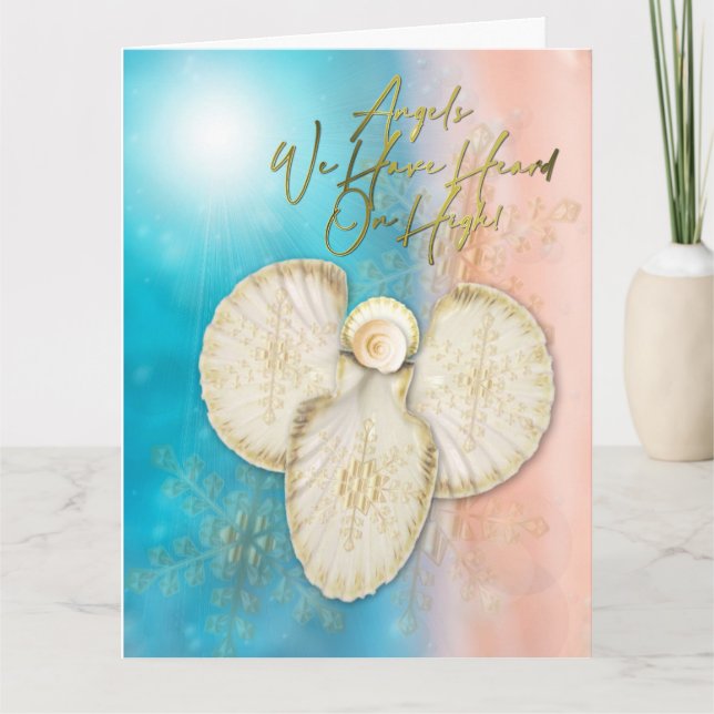 Snäckelängel strand vikt gratulationskort kort (Framsida)