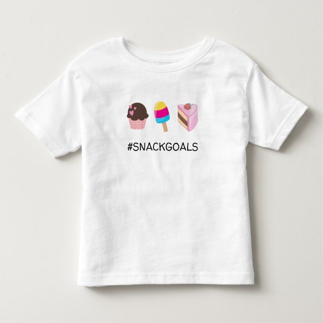 #SNACKGOALS Cuptårta Popsicle Cake Slice T Shirt (Framsida)