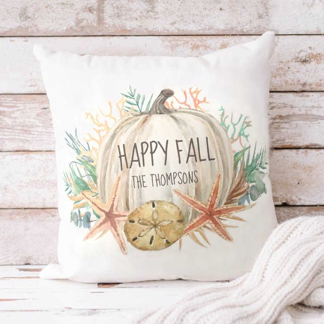 Snäckor för Lycklig Fall Pumpkin Kudde (Skapare uppladdad)