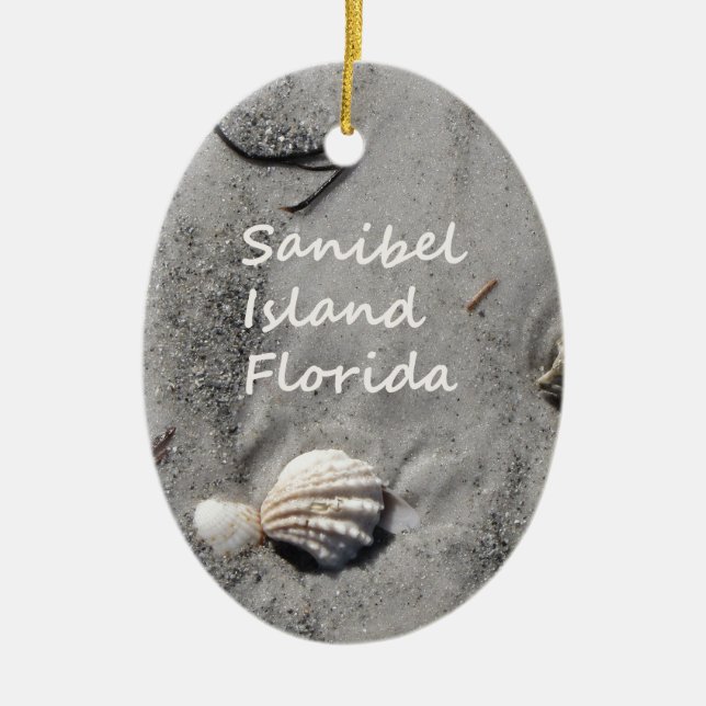 Snäckor för Sanibel öSand Julgransprydnad Keramik (Framsidan)