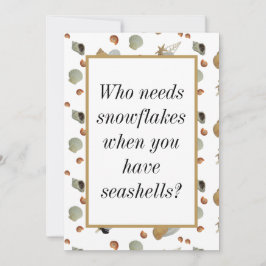 Snäckor Havsstrand, tropisk kustjul Julkort