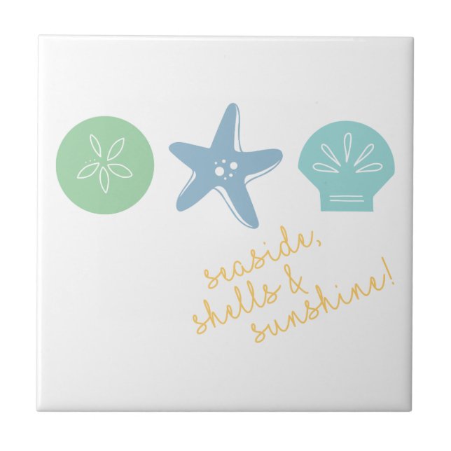 Snäckor i kustområden kakelplatta (Framsidan)