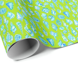 Snäckor i området kring den gröna ängssidan Lime Presentpapper