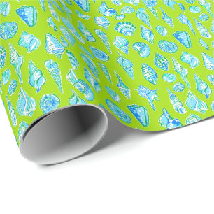 Snäckor i området kring den gröna ängssidan Lime Presentpapper