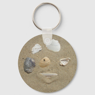 Snäckor i Sand Keychain Nyckelring