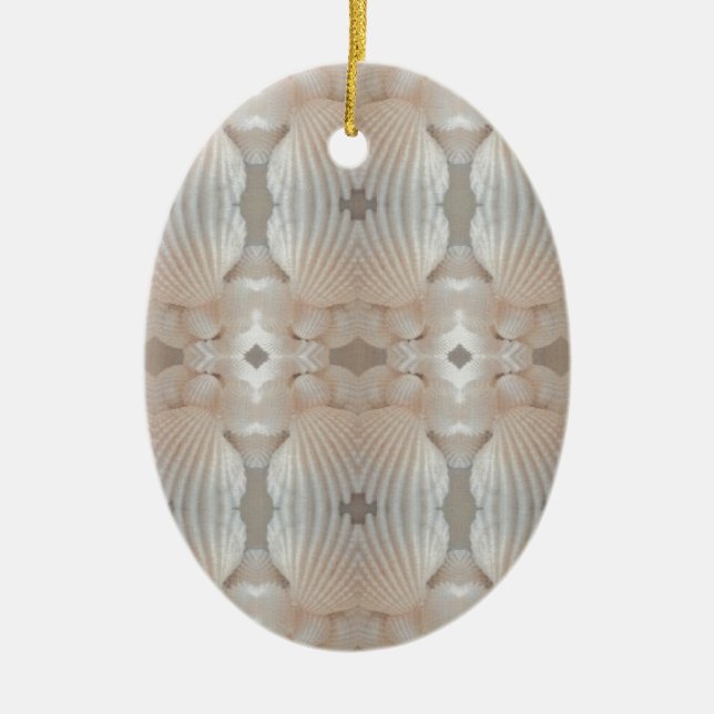 Snäckor Kärlek, romsk exotisk tropisk Möhippa Julgransprydnad Keramik (Framsidan)