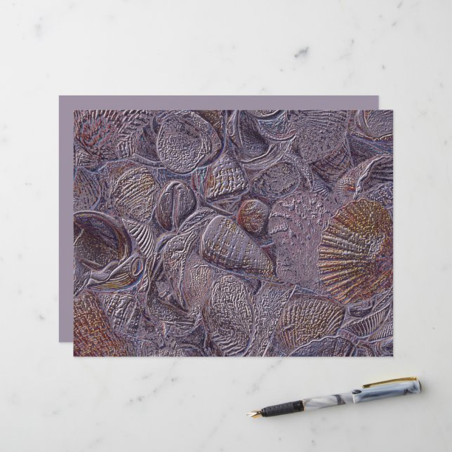 Snäckor Lila av havsbukens metalldesign (Fram/Back In Situ)