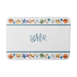 Snäckor och Rand Bath Mat Badrumsmatta