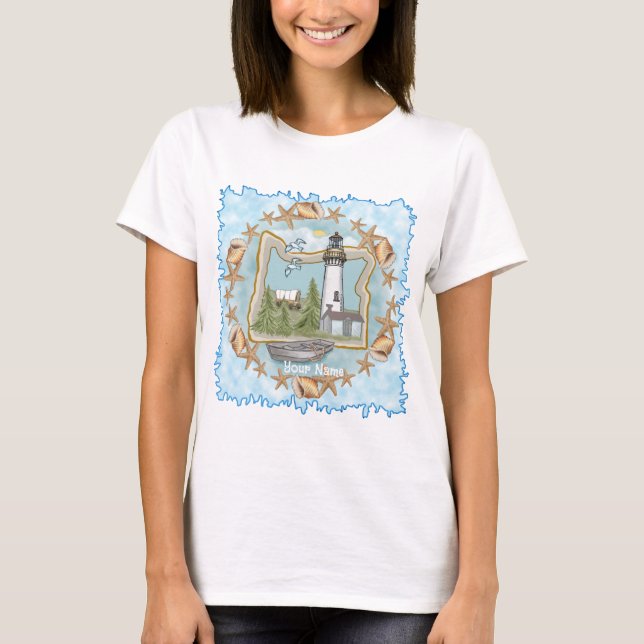 Snäckor Oregon Lighthouse t-shirt (Framsida)