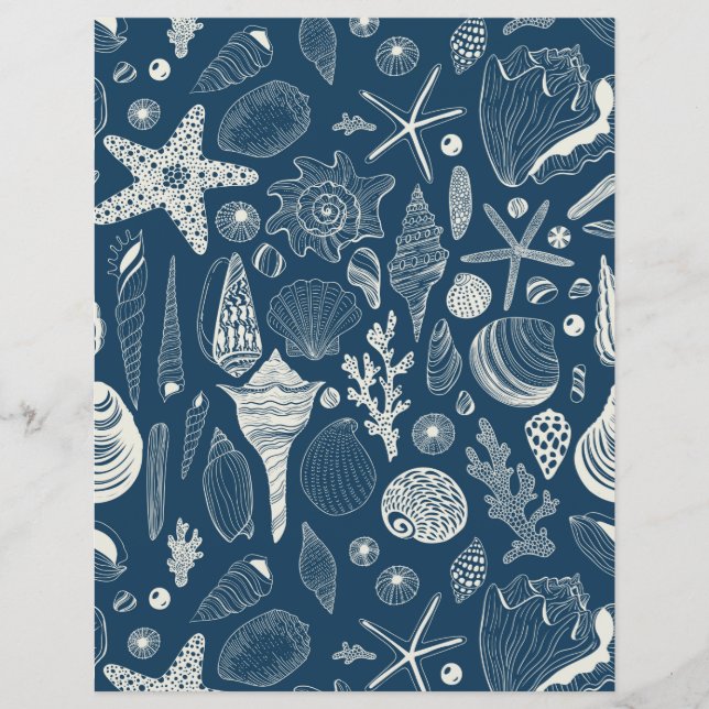 Snäckor på mörk blått (Framsida)