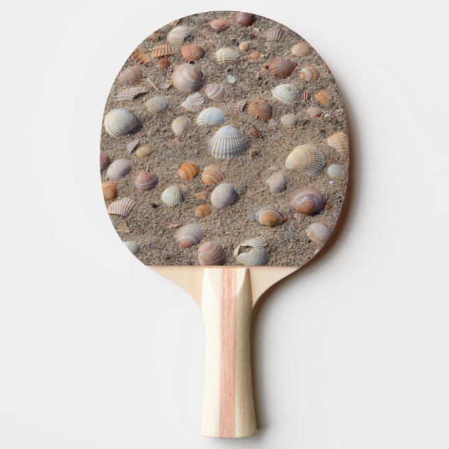 Snäckor på stranden pingisracket (Baksidan)
