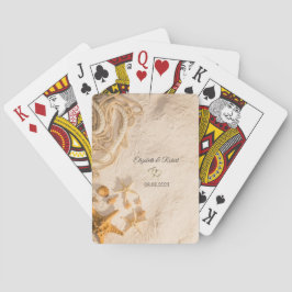 Snäckor Rep Sand Bröllop Casinokort