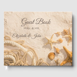 Snäckor Rep Sand Bröllop Gästböcker