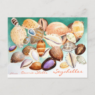 Snäckorna Seychellerna Cowrie Vykort