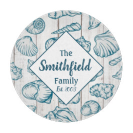 Snäckors Beach House Nautical Family Namn Wood
