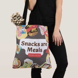 Snacks är Måltider Tote Bag - Lustigt vardagligt k Tygkasse