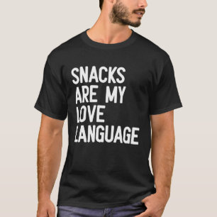 Snacks är min Kärlek-språkliga retro Groovy som sä T Shirt