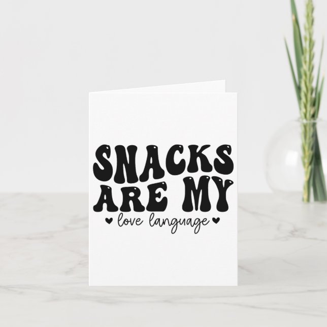Snacks är mitt kärleksspråk Alla hjärtans dag barn Kort (Framsida)