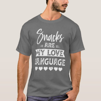 Snacks är mitt kärleksspråk Kärlekspresent retro T Shirt