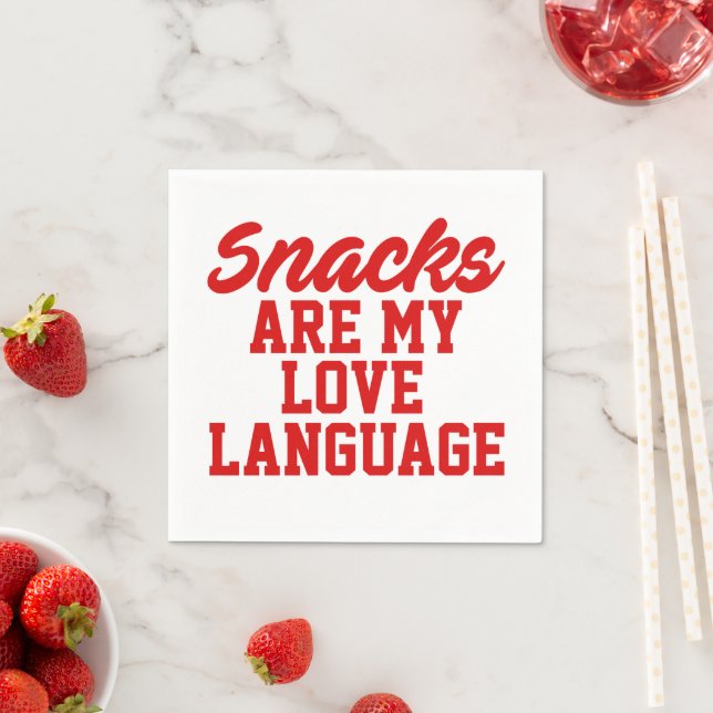 Snacks är mitt kärleksspråk pappersservett (Insitu)