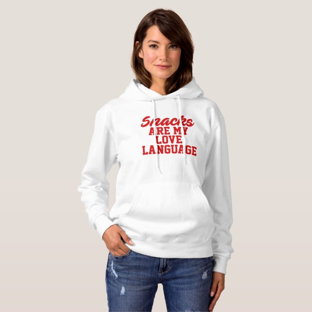 Snacks är mitt kärleksspråk t shirt (Hel framsida)