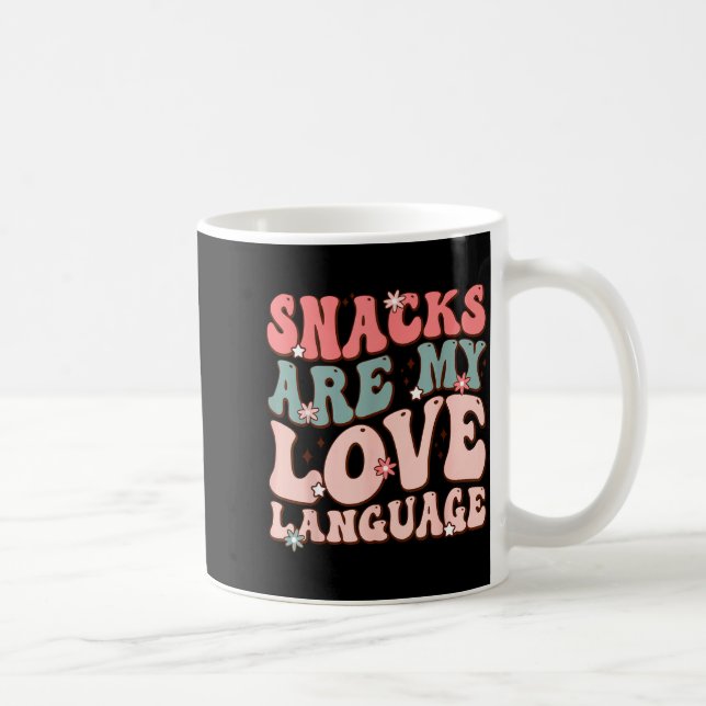 Snacks Are My Love Language Valentine Day Kids Boy Kaffemugg (Höger)