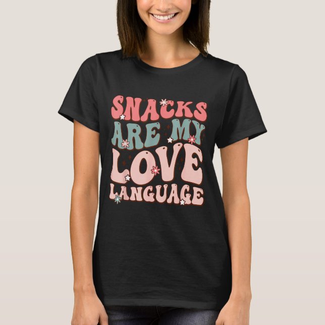 Snacks Are My Love Language Valentine Day Kids Boy T Shirt (Framsida)