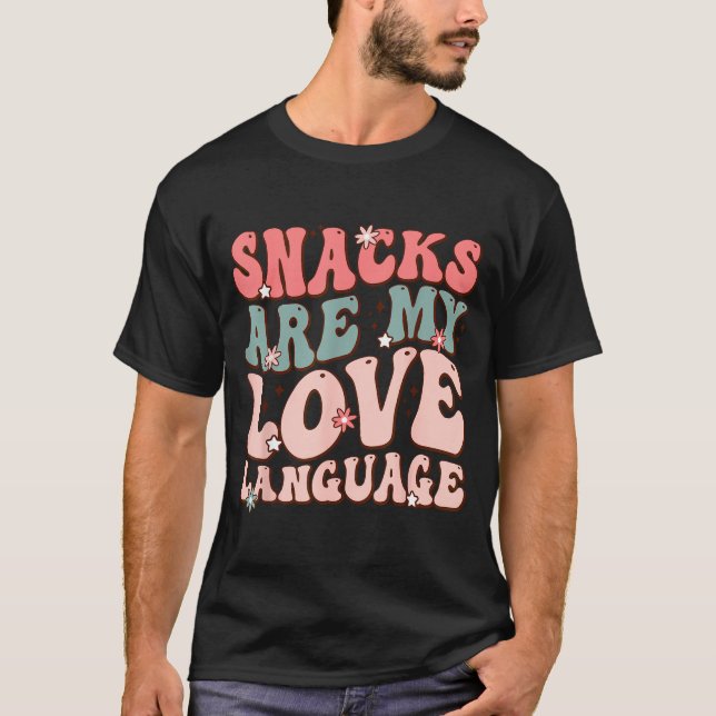 Snacks Are My Love Language Valentine Day Kids Boy T Shirt (Framsida)