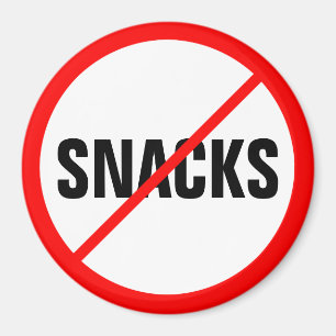 Snacks förbjuden! magnet