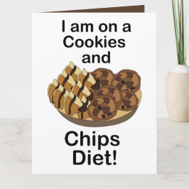 Snacks Jag är på kakor och chips-diet Roligt Kort
