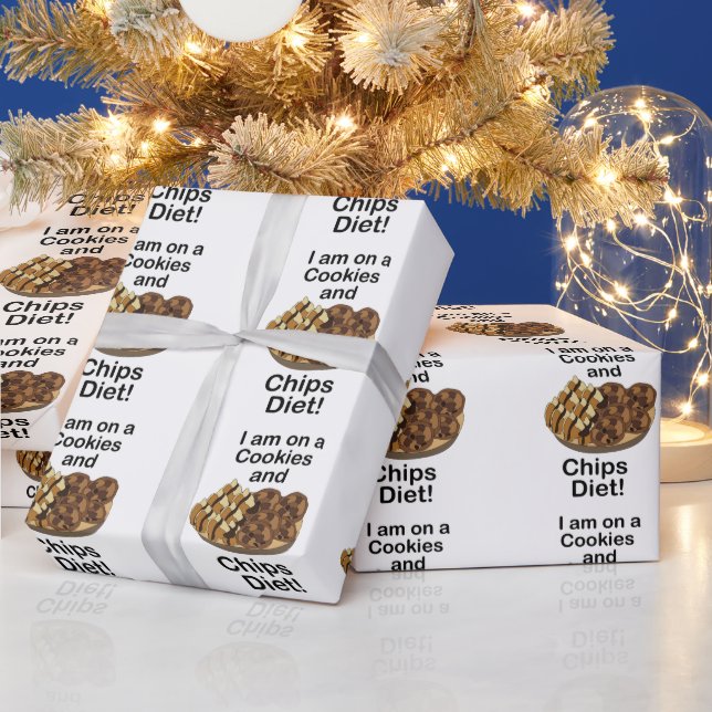 Snacks Jag är på kakor och chips-diet Roligt party Presentpapper (Helgdagar)