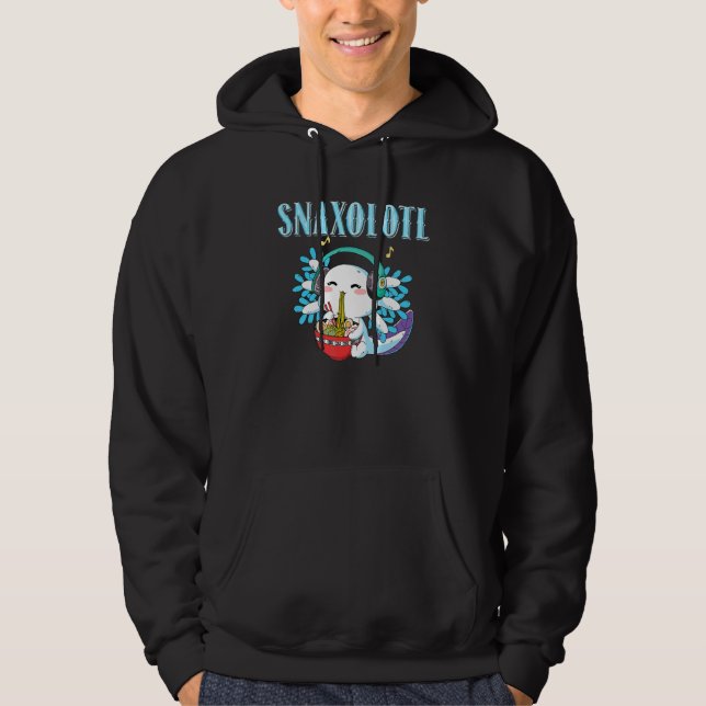 Snacks Salamander Amphibian Axolotl Hoodie (Framsida)