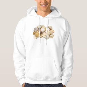 Snäckskal Cockleshells, kammusslor - brun vit Munkjacka