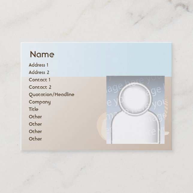 Snäckskal - knubbig visitkort (Framsida)