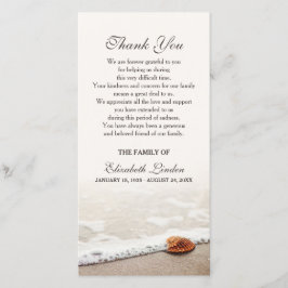 Snäckskal på sympatitack för strand | tack kort