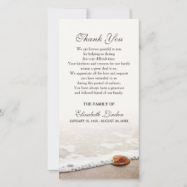 Snäckskal på sympatitack för strand | tack kort