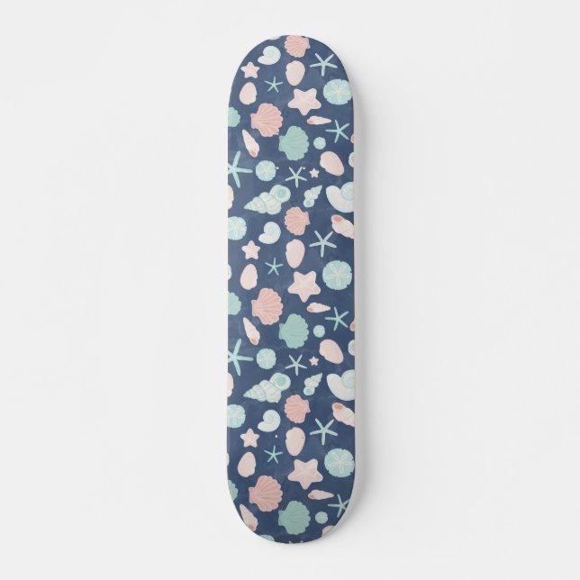 snäckskalsmönster mini skateboard bräda 18,5 cm (Framsida)