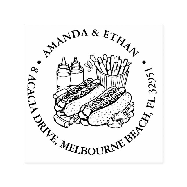 Snacktema för party Chip Självfärgande Stämpel (Design)