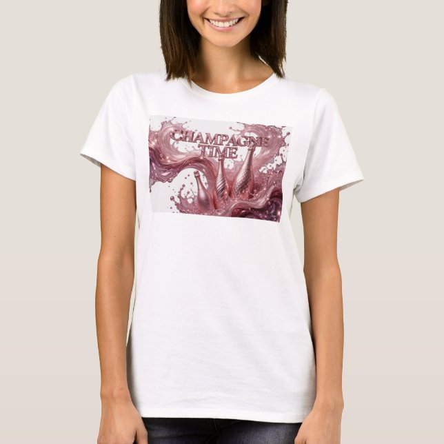 Snadj RöD CHAMPAGNE TILLFÄLLE Statement T-shirt (Framsida)