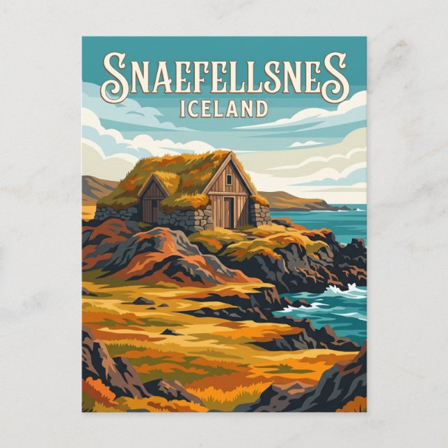 Snaefellsnes-halvön Island Vykort (Framsida)
