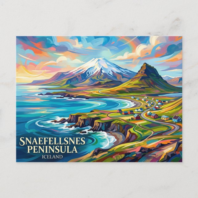 Snaefellsnes-halvön Island Vykort (Framsida)