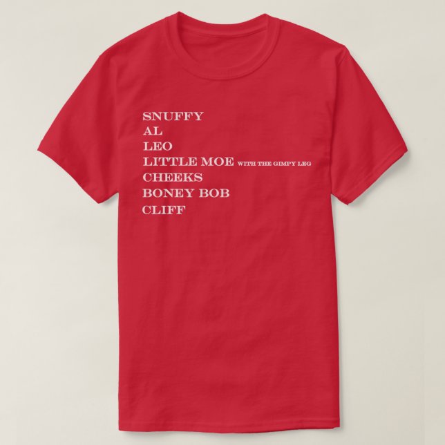 Snäffy al leo moster gimpy leg cheeks boney bo t shirt (Design framsida)