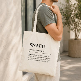 SNAFU Definition Rolig Slang Kontorshumor Tygkasse