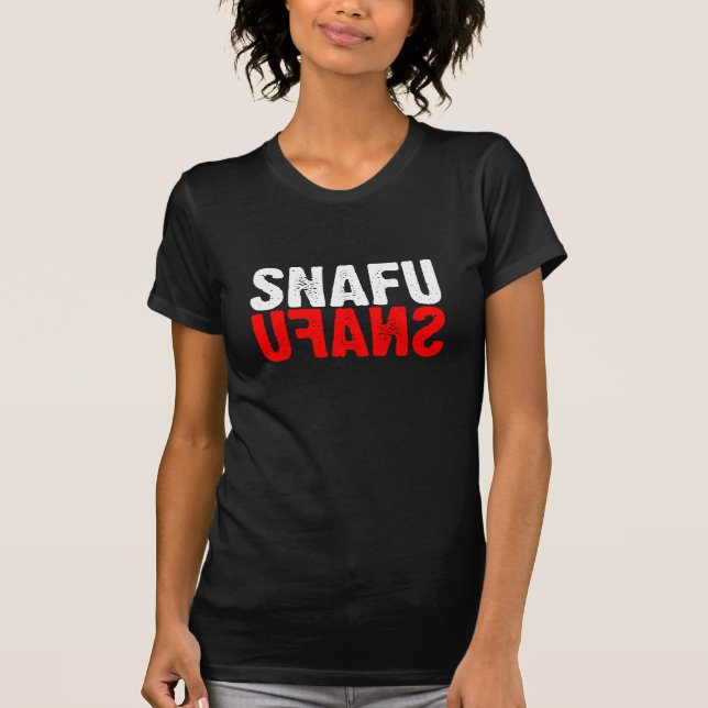 SNAFU (mörk) T-shirt (Framsida)