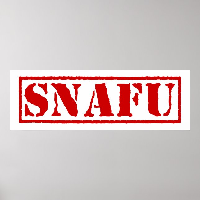 SNAFU POSTER (Framsidan)