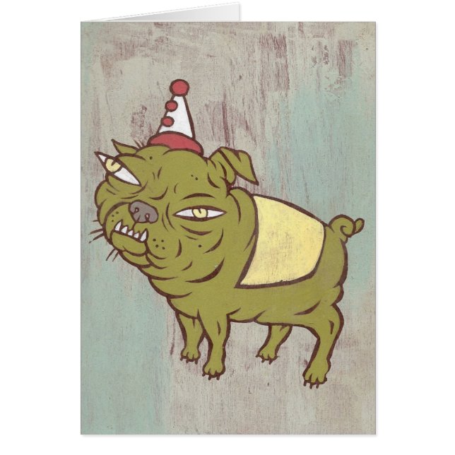 Snaggle hundkort hälsningskort (Framsidan)