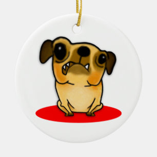 Snaggle tandmops julgransprydnad keramik