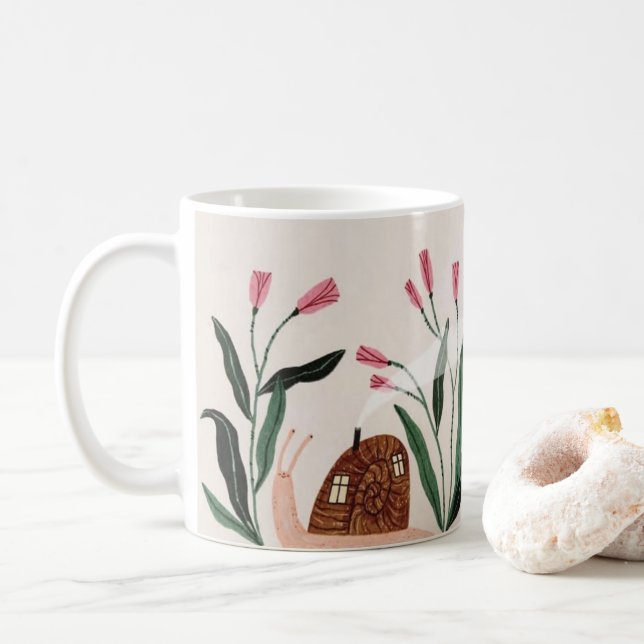 Snail Cottage Whimsical Mugg (Med munk)