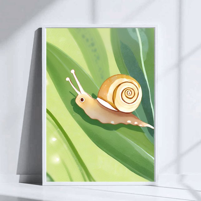 Snail Mail | Akvarellnaturmålning Poster (Skapare uppladdad)