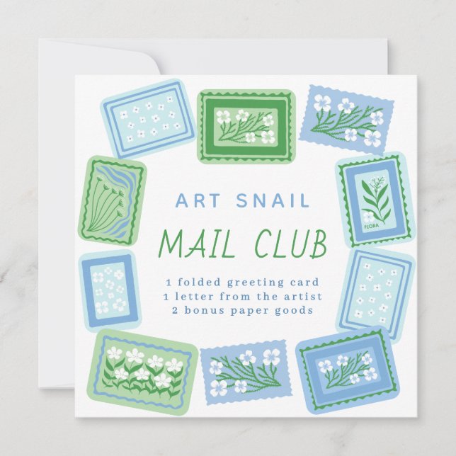 snail mail art club inbjudningar (Framsida)